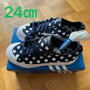 【新品未使用】adidasキャンパススニーカー　NIZZA ニッツァ　ドット　水玉　24㎝