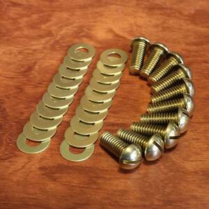  brass number bolt 10sets old car Vintage custom hot rod minus bolt Classic at that time 10mm JIS moon I z Harley 