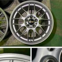 送料無料 軽量 鍛造 BBS RG-R RGR RG755H 9J +42 PCD114.3 5H FORGED 18インチ シルバー ダイヤモンドブラック 4本セット _画像3