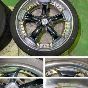 深リム 当時物 ワーク WORK VS-KF VSKF 19インチ 8.5J +32 9.5J +32 PCD114.3 5H クローム メッキ VIP 90's JDM ドリフト ブイエスの画像5