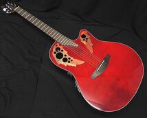 OVATION CE44-RR-G Celebrity Elite Mid Depth Ruby Red オベーション エレアコ ルビーレッド アコースティックギター ミッドボディ_画像1