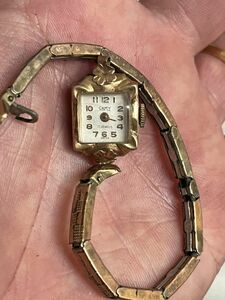 1D87 CAMY ビンテージ アンティーク レディース 腕時計 キャミー 14KT ALL GOLD TITUS 17石 手巻き 不動