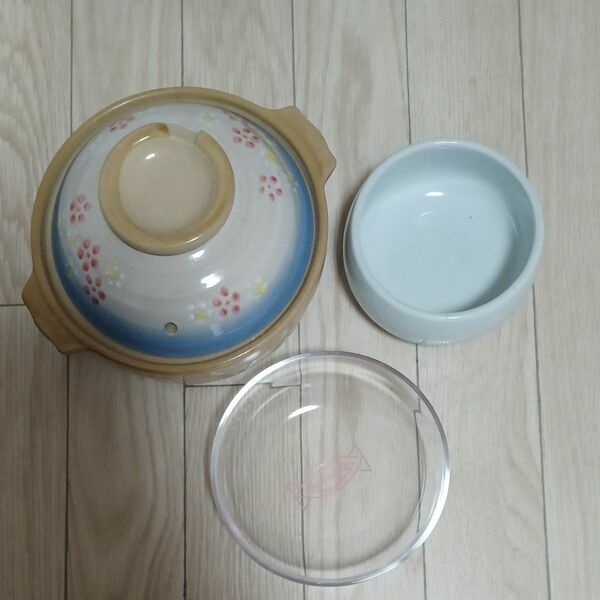 お 土鍋(一人用)・取り皿・透明皿