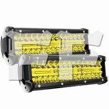 送料無料.. 9インチ LED ワークライト 作業灯 180W イエロー 照明 トラック SUV ボート 建設機械 工事現場 漁業用 12V/24V SM180W 2個 新品_画像1