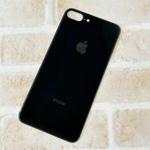 s184 在庫処分【 iPhone 7/8 Plus ブラック】 背面パネル 背面リペアパネル 修理用 交換用 SE アイフォン 裏側 リンゴ 背面割れ　