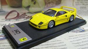 ★激レア絶版★Make Up*1/43*Ferrari F40 Street 1988 イエロー*フェラーリ≠BBR,MR