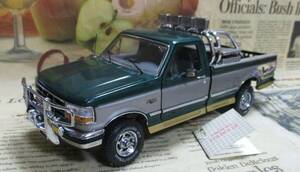 * ultra rare out of print * Franklin Mint *1/24*1996 Ford F-150 XLT Pickup green * truck 