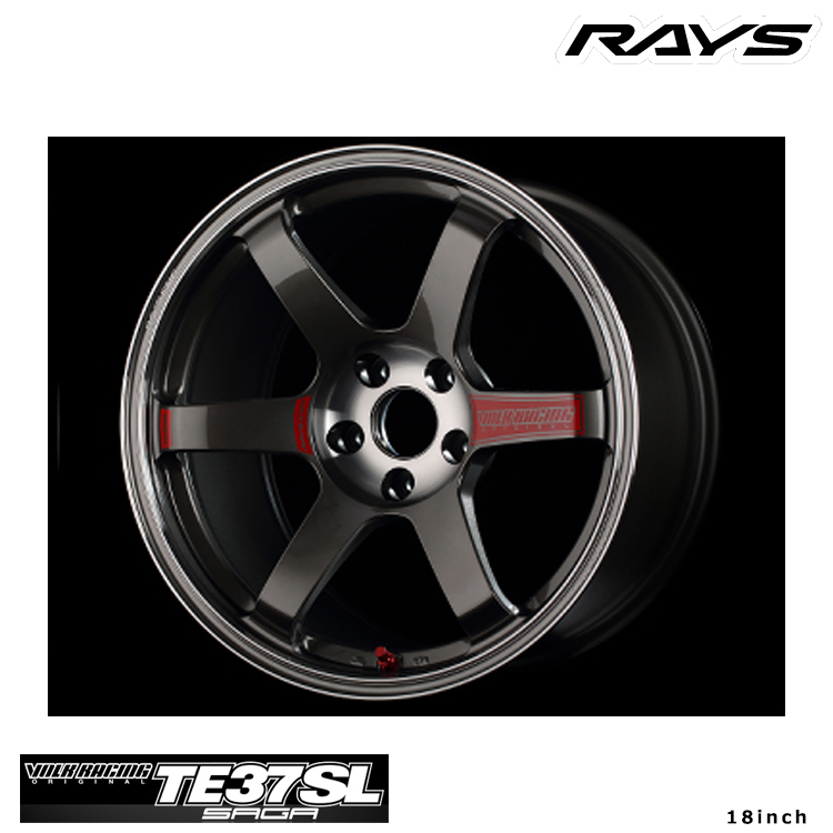 送料無料 レイズ VOLK RACING TE37 SAGA SL (18inch) 9.5J-18 +22 5H-114.3 (18インチ) 5H114.3 9.5J+22【4本セット 新品】