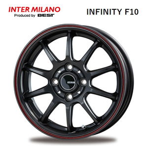 送料無料 インターミラノ INFINITY F10 5.5J-15 +45 4H-100 (15インチ) 4H100 5.5J+45【1本単品 新品】