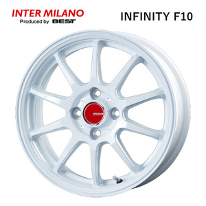 送料無料 インターミラノ INFINITY F10 4.5J-15 +45 4H-100 (15インチ) 4H100 4.5J+45【4本セット 新品】