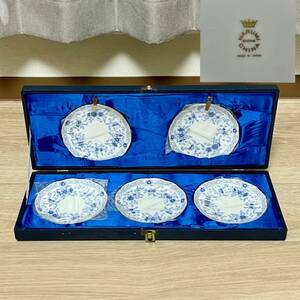 NARUMI BONE CHINA ナルミ 銘々皿 箱付き 小皿 中皿 イヤープレート 花柄 金彩 鳴海製陶 日本製 SW070