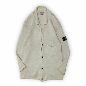 96ss STONE ISLAND ローゲージニットジャケット グリーンエッジワッペン ストーンアイランド 90s ARCHVE 初期