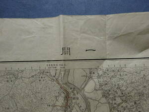 （８−５）「一関」大正五年発行　古地図　宮城県陸前国、岩手県陸中国の一部？　平泉？　検：戦前江戸明治大正古書和書古本古文書