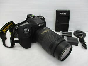 【2-96】Nikon ニコン D7100　DX AF-S NIKKOR 55-300mm　1:4.5-5.6G ED　バッテリー3個あり