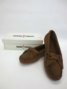 【2-29】未使用 MINNETONKA ミネトンカ モカシン レディース シューズ 26.5cm ブラウン