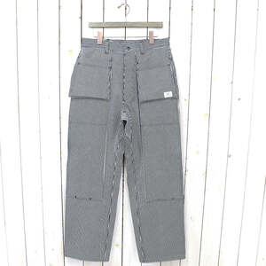 【新品 タグ付き】2023年購入☆SASSAFRAS ササフラス LANDSCAPER PANTS 12.7oz INDIGO HICKORY ≪S≫ ヒッコリー (WHITE/INDIGO) SF-232068