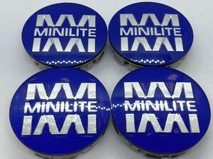 ☆送料無料☆ダイハツ純正☆純正オプション☆MINILITE☆ミニライト☆MINI LITE☆センターキャップ☆ブルー☆4枚セット☆ミラジーノ など☆