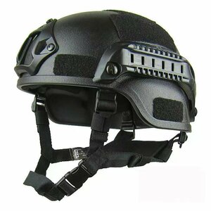 　軽量　衝撃吸収 サバゲーヘルメット タクティカルヘルメット スワット SWATミリタリーヘルメット　サバイバルゲームブラックJX020