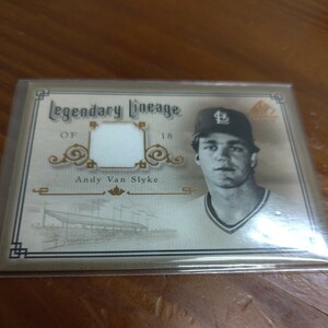 2005 SP legendary cuts legendary lineage andy van slyke jersey