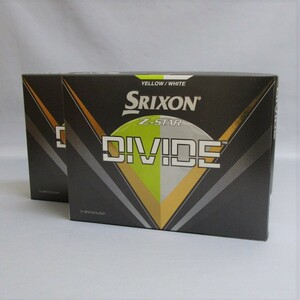 日本仕様 2023年 SRIXON Z-Star DIVIDE YL/WH 2箱 24球 1ダース ボール スリクソン ダンロップ DUNLOP 3ピース イエロー/ホワイト