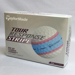 Taylor Made ツアーレスポンス ブルー×ピンク ストライプ 1箱 12球 2023年 US先行発売 テーラーメイド Tour Response Stripe