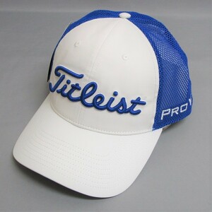 タイトリスト ツアー パフォーマンス HJ1CPM-WHBL メッシュ キャップ ホワイト×ブルー★送料無料 Titleist Pro V1 FJ フットジョイ