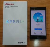 Xperia XZ1 Compact SO-02K docomo ブラック SIMロック解除済 中古 本体_画像1