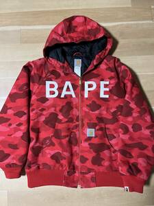 A BATHING APE カーハート ジャケット 赤