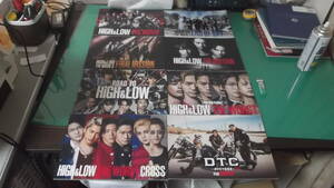 出M7050★　HiGH&LOW　パンフ　8冊　THE MOVIE、THE MOVIE 2　END OF SKY、THE MOVIE 3　FINAL MISSION、THE RED RAIN、ROAD TO HiGH&LOW他