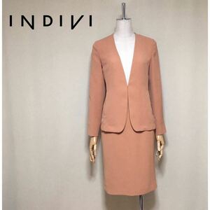 [INDIVI] Indivi regular price 3.5 ten thousand ... Giulia Like skirt suit 36/S size corresponding no color jacket lady's made in Japan 