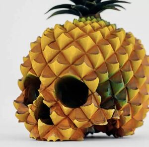 パイナップル型頭蓋骨 アンティーク 置物 インテリア オブジェ パイナップル 頭蓋骨 スカル 骨 骸骨 髑髏 ドクロ ハロウィン 装飾