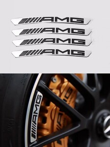激安メルセデスベンツ　AMG　ホイールリムエンブレム　ホイールステッカー リムステッカー 4枚セット