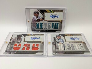 【18枚限定:3枚セット】イチロー/2016/Topps/Triple Threads/直筆サイン/GAME-USED MEMORABILIA/MLB所属3球団