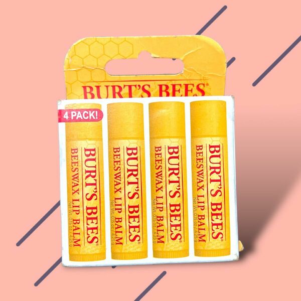 【本日限定品！】BURT'S BEES リップバーム　ビーズワックス 4本セット