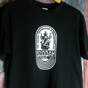 送込 BUDDHA RECORDS ブッダレコード 半袖Tシャツ 黒 Lサイズの画像1