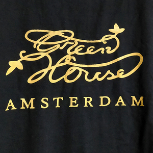 送込 Green House グリーンハウス　 アムステルダム　 半袖Tシャツ 黒　XLサイズ