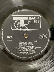 JIMI HENDRIX EXPERIENCE AXIS BOLD AS LOVE UK TRACKレーベル盤　美品　