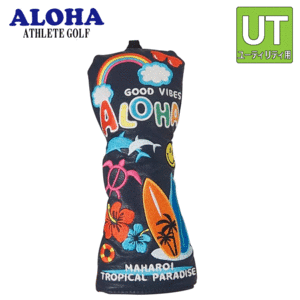 ALOHA ユーティリティ用 ヘッドカバー【アロハ】【ALH-UC】【UT】【Utility】【ネイビー】【HeadCover】