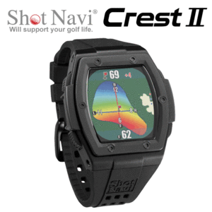 ShotNavi CREST II 【ショットナビ】【クレストツー】【クレスト2】【ゴルフ】【GPS】【距離測定器】【腕時計】【Black】【GPS/測定器】
