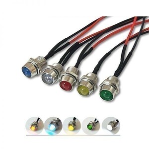 汎用 24V LED ライト パイロットランプ インジケーター バルブ 緑 5個 (L01)