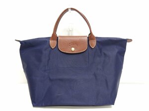 LONGCHAMP ロンシャン LE PLIAGE ル プリアージュ 折りたたみバッグ ハンドバッグ ネイビー Mサイズ エコバッグ サブバッグ ☆P