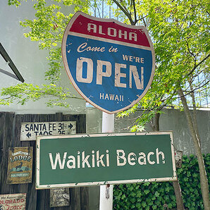 ハワイの道路標識 ウッドサイン（Come in We'er OPEN） ■ アメリカン雑貨 アメリカ雑貨の画像4