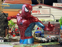 スパイダーマン　メタリックカラーバストバンク（ショットポーズ） ■ アメリカン雑貨 アメリカ雑貨 貯金箱_画像1