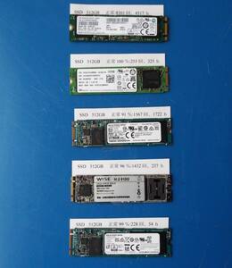 SSD M.2 Type2280 512GB　5枚セット 正常判定 
