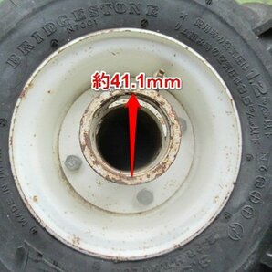 愛知★Ｑ92 ブリジストン タイヤ 3.50 5 丸軸 左右 セット 取付 部品 パーツ 中古品■K24020302の画像4
