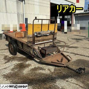 栃木 リアカー シングルタイヤ 5.00-14 運搬 牽引 積載 荷台 トレーラー 管理機 テーラー 耕運機 中古 ■4124020524