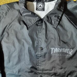 THRASHER コーチジャケット ナイロン 黒 made in USAオールドスクール