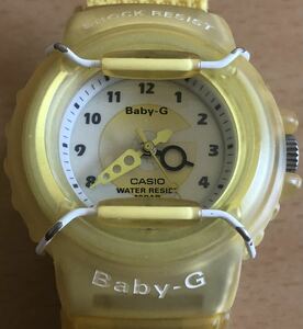 229-0057 CASIO カシオ　Baby-G レディース腕時計　クオーツ　黄色　イエロー　BG-11 電池切れ 動作未確認