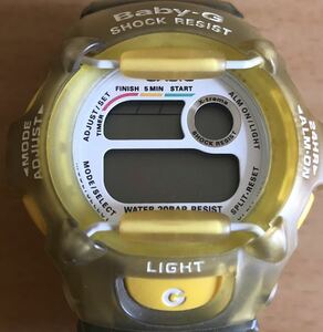 228-0044 CASIO カシオ Baby-G レディース腕時計　クオーツ　黄色　イエロー　BG-370 電池切れ 動作未確認