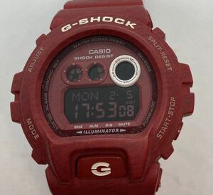 221-0386 CASIO G-SHOCK 腕時計 GD-X6900HT ラバーベルト レッド 電池切れ 動作未確認